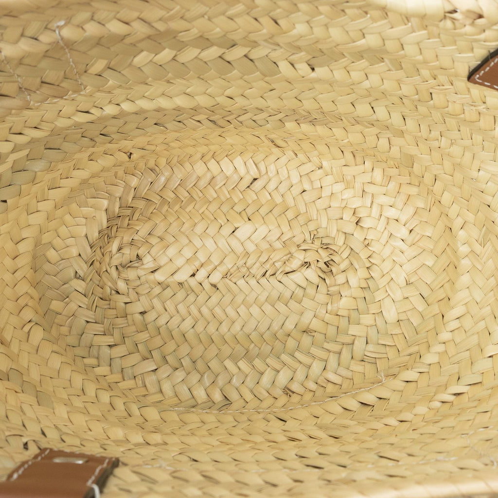 Loewe Small Mercy Basket Brown Raffia Canvas Shoulder — view 9