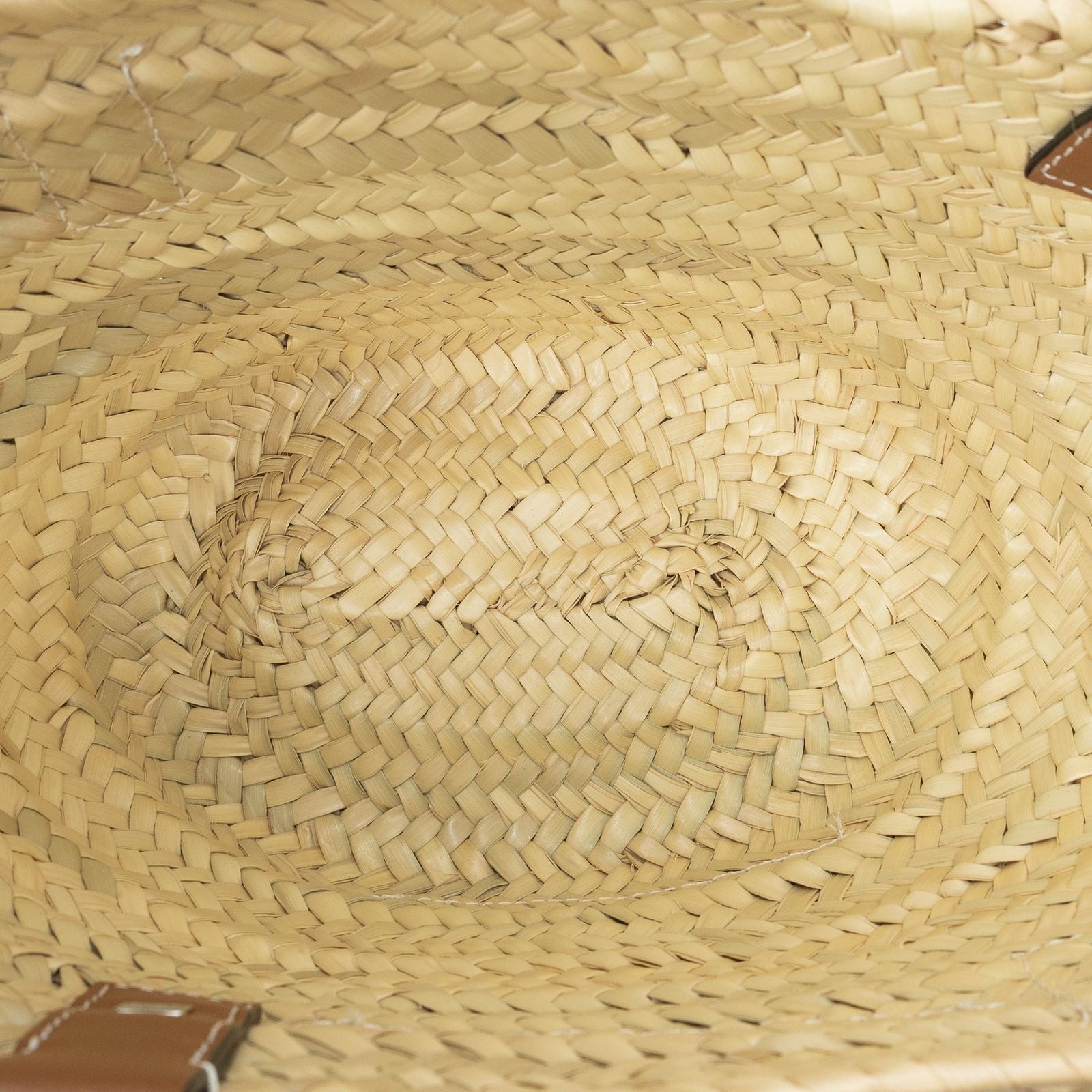 Loewe Small Mercy Basket Brown Raffia Canvas Shoulder — view 9