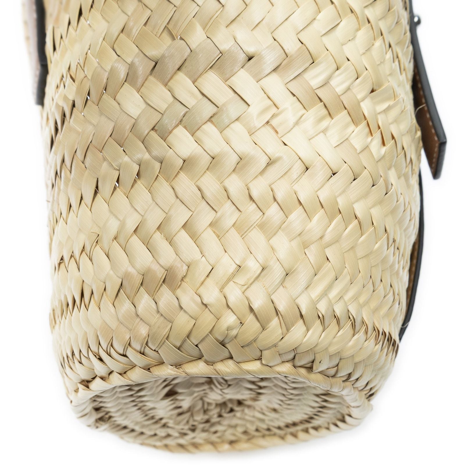 Loewe Small Mercy Basket Brown Raffia Canvas Shoulder — view 8