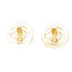 Chanel CC Logo Round Clip Type Earrings Gold Plated — view 3
