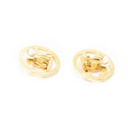 Chanel CC Logo Round Clip Type Earrings Gold Plated — view 2