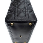 Dior Large Lady Dior Zip Black Canada Lambskin Leather Handbag — view 8
