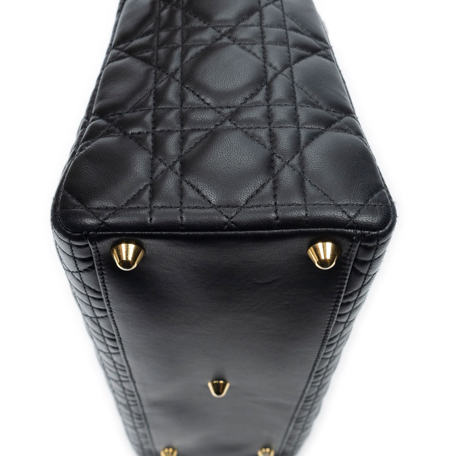 Dior Large Lady Dior Zip Black Canada Lambskin Leather Handbag — view 8