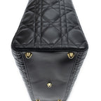Dior Large Lady Dior Zip Black Canada Lambskin Leather Handbag — view 7