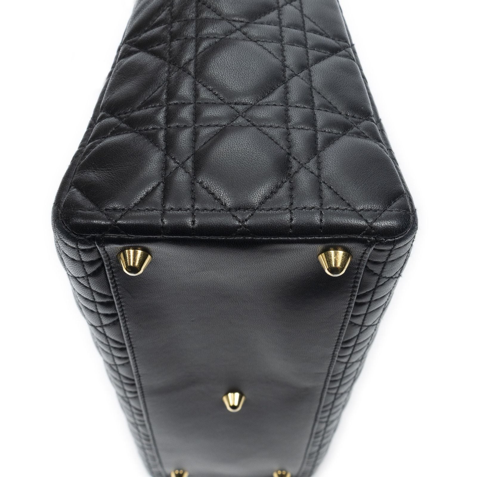 Dior Large Lady Dior Zip Black Canada Lambskin Leather Handbag — view 7