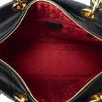 Dior Large Lady Dior Zip Black Canada Lambskin Leather Handbag — view 9
