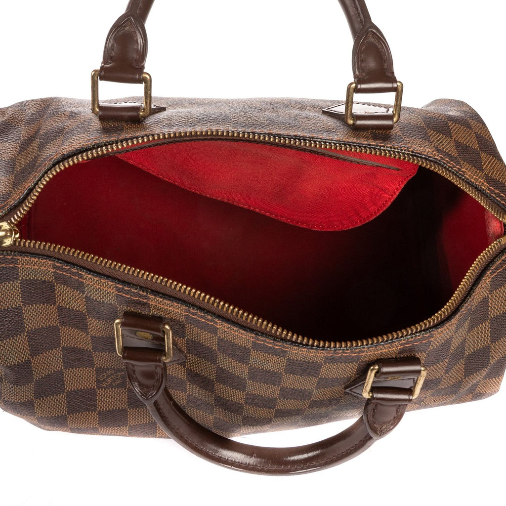 Louis Vuitton Speedy 30 Dark Brown Damier Ebene Handbag — view 9