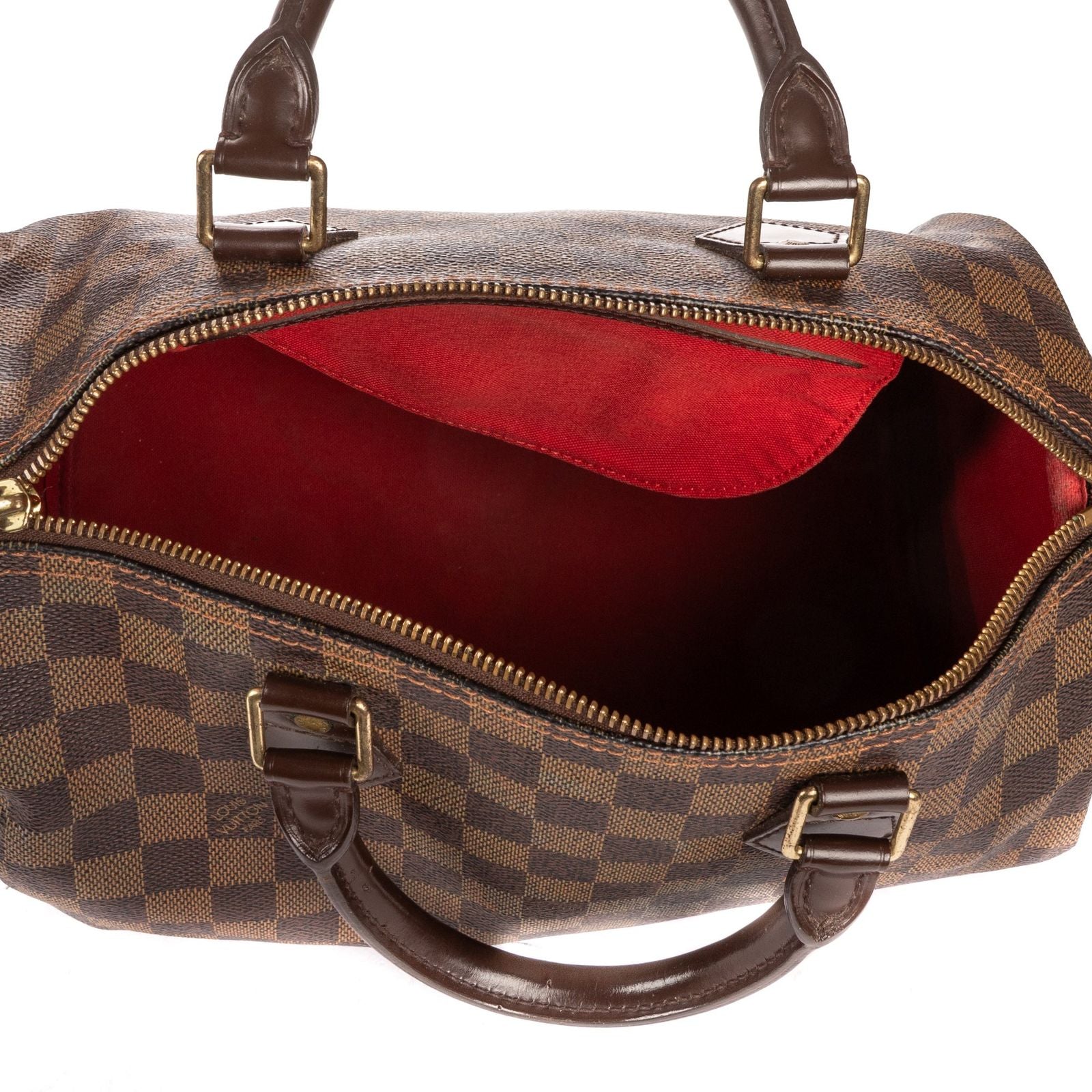 Louis Vuitton Speedy 30 Dark Brown Damier Ebene Handbag — view 9
