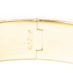 Hermes Loquet Enamel Bangle Gold Pink Green Plated Bracelet — view 4