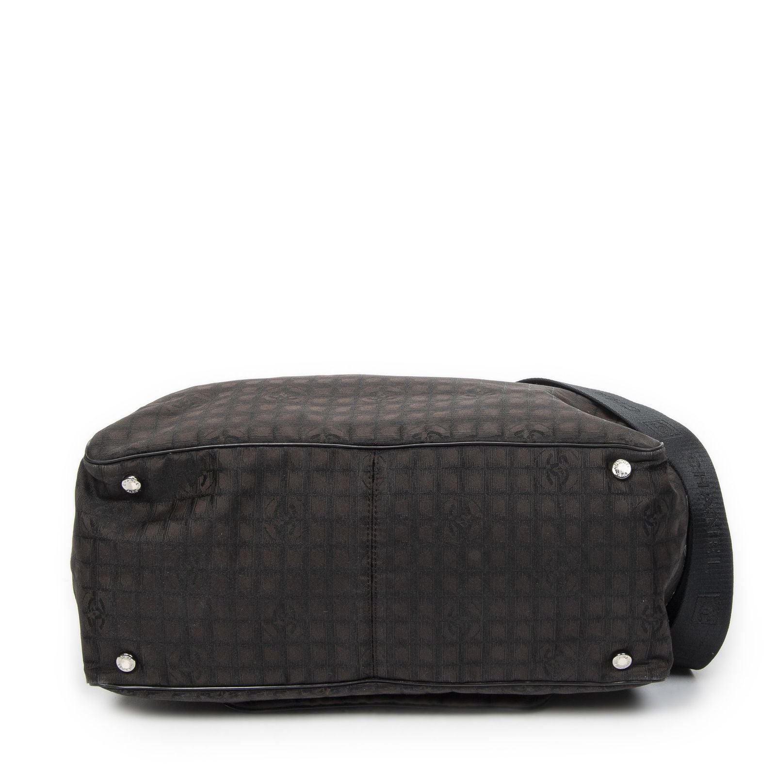 Chanel 2-Way New Travel Line Tote Dark Brown Nylon Canvas — view 6