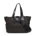 Chanel 2-Way New Travel Line Tote Dark Brown Nylon Canvas — view 5