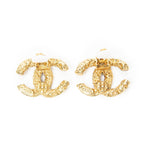 Chanel CC Logo Clip Type Earrings Gold Plated — view 3