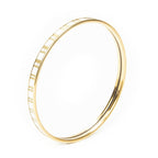 Hermes Uni Bangle Gold White Plated Bracelet