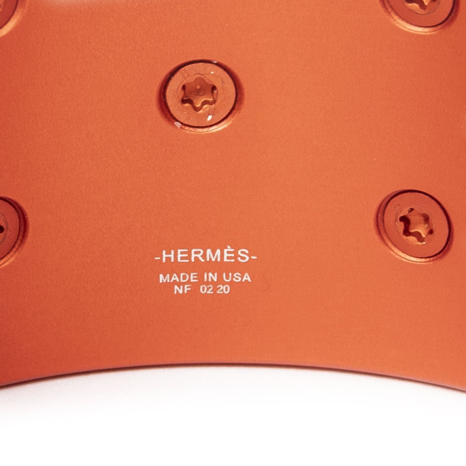 Hermes Collier de Chien Sunset Calf Bracelet Orange Aluminuma — view 4