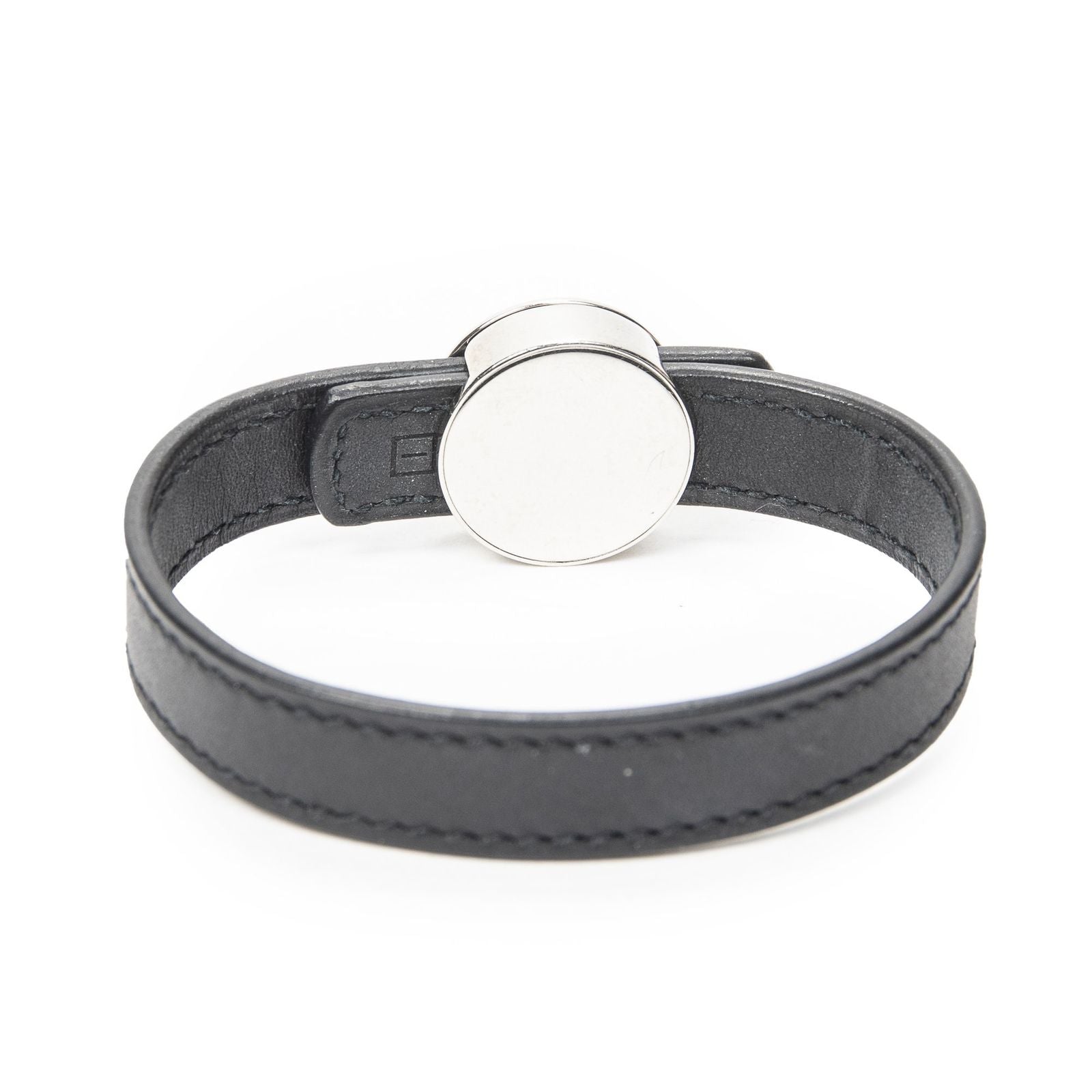 Hermes Clou de Selle Bracelet Black Swift Leather — view 2
