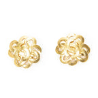 Chanel CC Logo Heart Clip Type Necklace Gold Plated