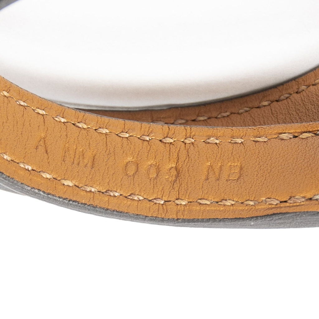 Hermes Rivale Double Tour Bracelet Gray Swift Leather — view 3