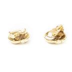 Chanel CC Logo Round Clip Type Earrings Gold Plated — view 2