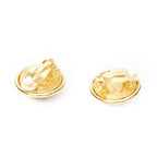 Chanel CC Logo Round Clip Type Earrings Gold Plated — view 2