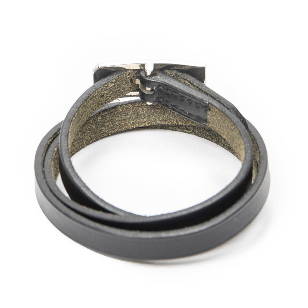 Hermes Kelly Ardion Triple Tour Bracelet Black Swift Leather — view 2