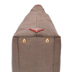 Prada Tote Khaki Color Red Jaca Dog Canvas — view 8