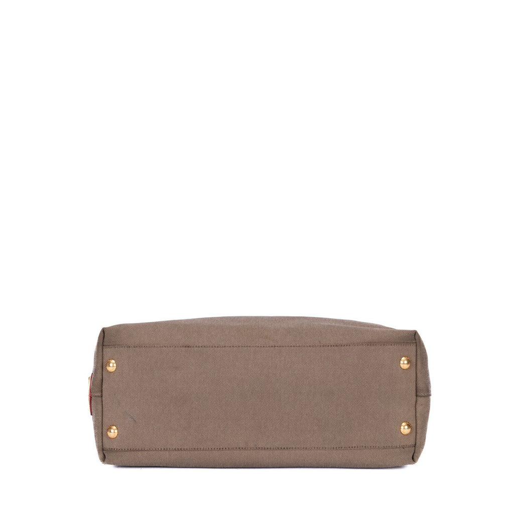 Prada Tote Khaki Color Red Jaca Dog Canvas — view 6