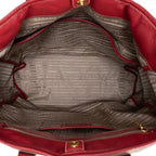 Prada Tote Khaki Color Red Jaca Dog Canvas — view 9