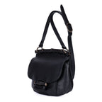Gucci Bamboo Nouveau Fringe Small Crossbody Black Spike Calfskin Leather — view 2