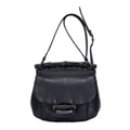 Gucci Bamboo Nouveau Fringe Small Crossbody Black Spike Calfskin Leather