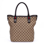 Gucci Serry Line Tote Dark Brown Beige Monogram Canvas — view 5