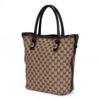 Gucci Serry Line Tote Dark Brown Beige Monogram Canvas — view 2