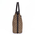 Gucci Serry Line Tote Dark Brown Beige Monogram Canvas — view 3