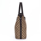 Gucci Serry Line Tote Dark Brown Beige Monogram Canvas — view 4