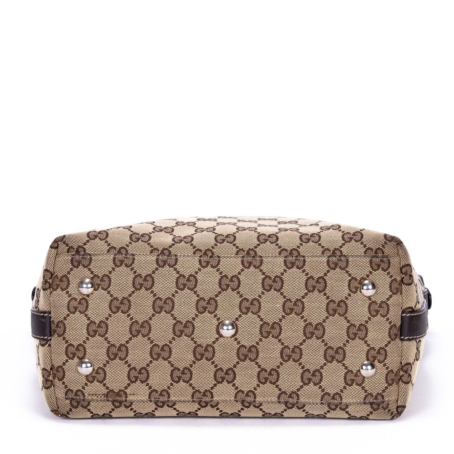 Gucci Serry Line Tote Dark Brown Beige Monogram Canvas — view 6