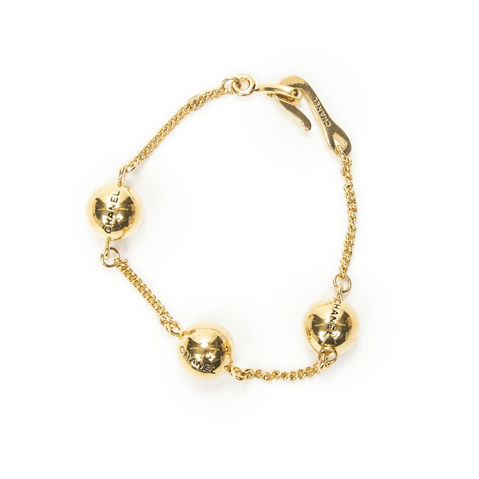 Chanel CC Triple Ball Bracelet Gold Plated — view 2