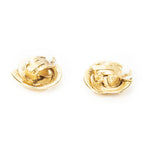 Chanel CC Logo Round Clip Type Earrings Gold Plated — view 2