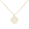 Chanel CC Logo Pendant Chain Necklace Gold Plated