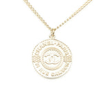 Chanel CC Logo Pendant Chain Necklace Gold Plated — view 2