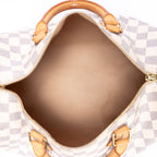 Louis Vuitton Speedy Ivory Damier Azur Handbag — view 9