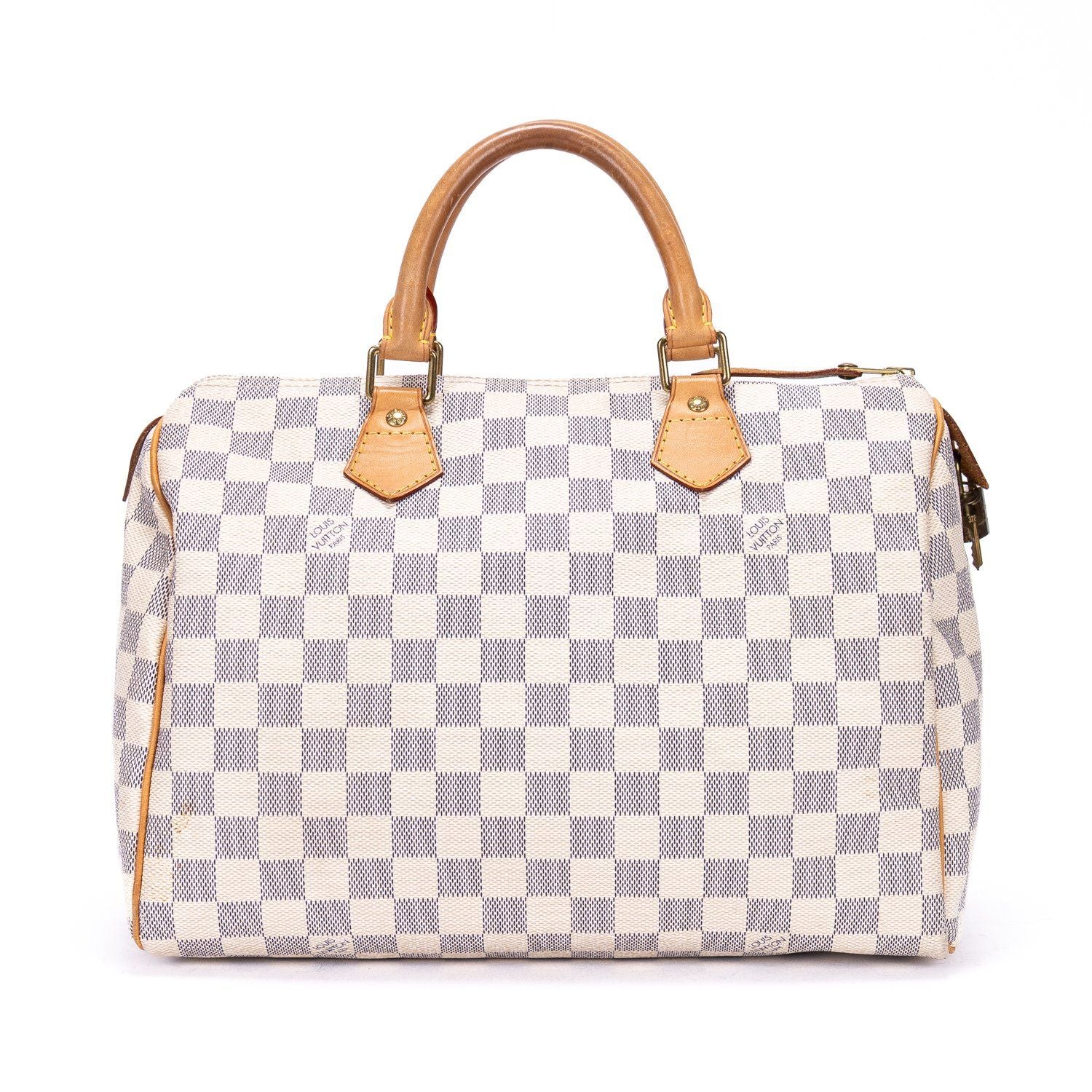 Louis Vuitton Speedy Ivory Damier Azur Handbag