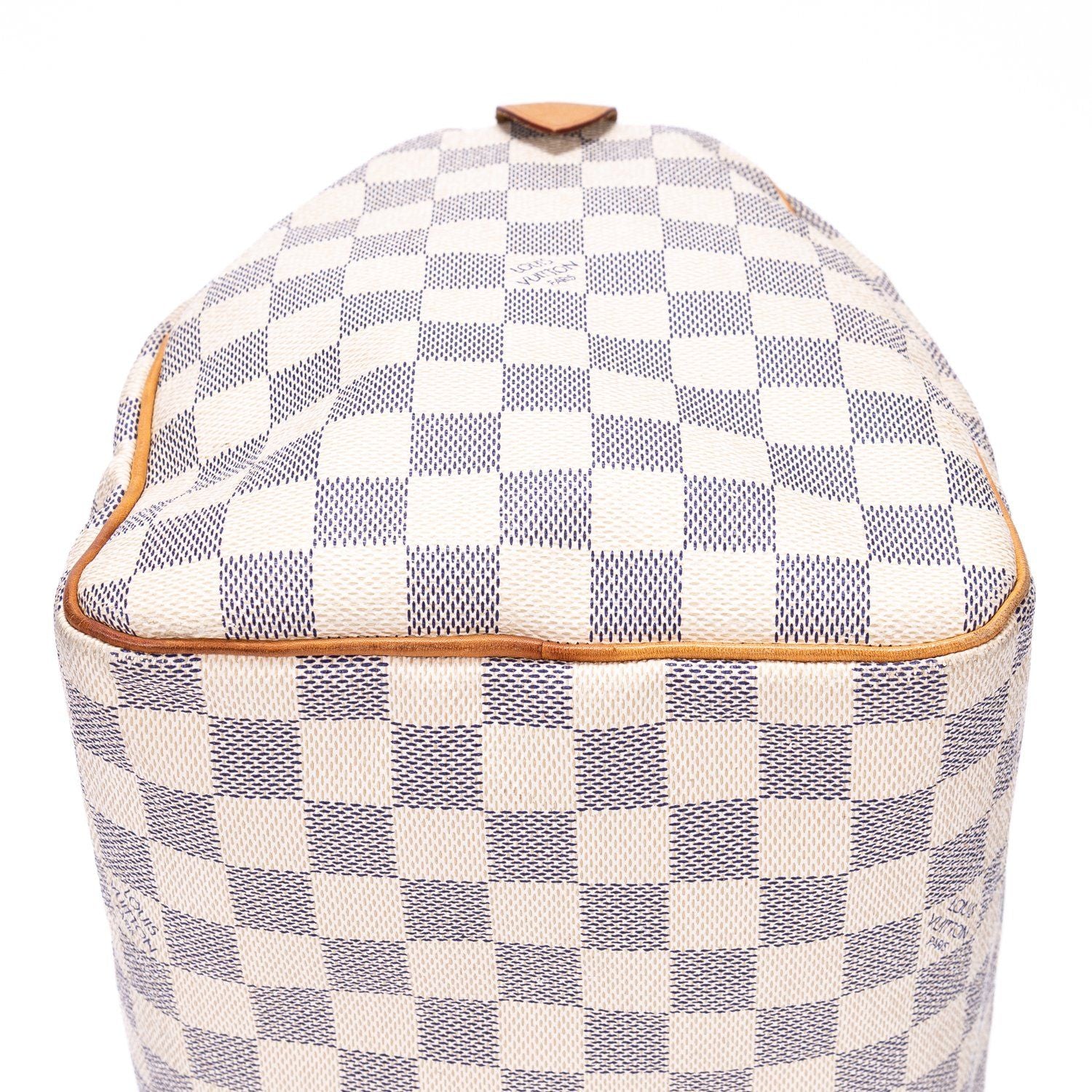 Louis Vuitton Speedy Ivory Damier Azur Handbag — view 8
