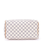 Louis Vuitton Speedy Ivory Damier Azur Handbag — view 6