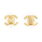 Chanel CC Turnlock Clip on Earrings Gold Plated — view 3