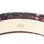 Chanel CC Tweed Bangle Purple Gold Plated Bracelet — view 3