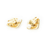 Chanel CC Diamond Clip on Earrings Gold Plated — view 2