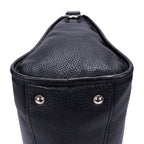 Prada Front Pocket Double Handle Tote Black Vitello Phoenix — view 8