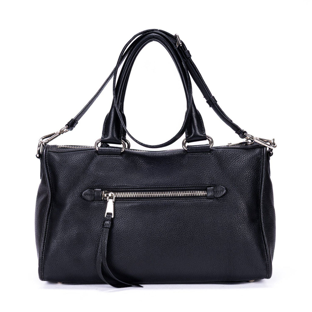 Prada Front Pocket Double Handle Tote Black Vitello Phoenix — view 5