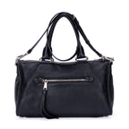 Prada Front Pocket Double Handle Tote Black Vitello Phoenix — view 5