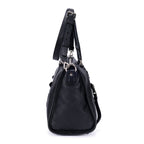 Prada Front Pocket Double Handle Tote Black Vitello Phoenix — view 4