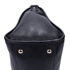 Prada Front Pocket Double Handle Tote Black Vitello Phoenix — view 7